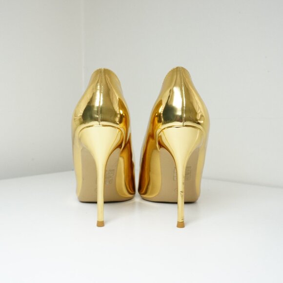 Gold Mirror Stiletto Pumps – Size 9 | Worn Once – Like New - Picture 9 of 12